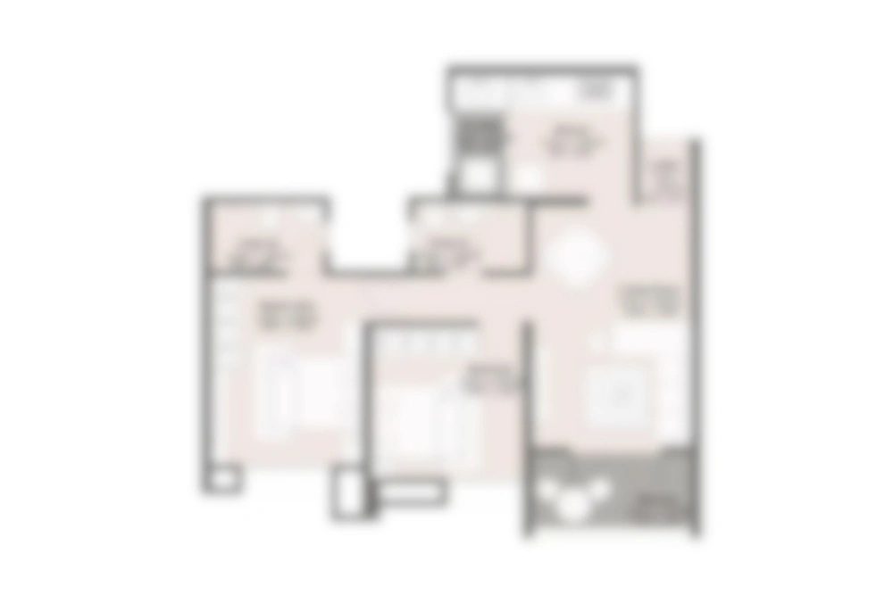 2 BHK Floor Plan